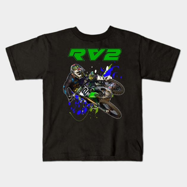 Ryan Villopoto RV2 Kids T-Shirt by lavonneroberson